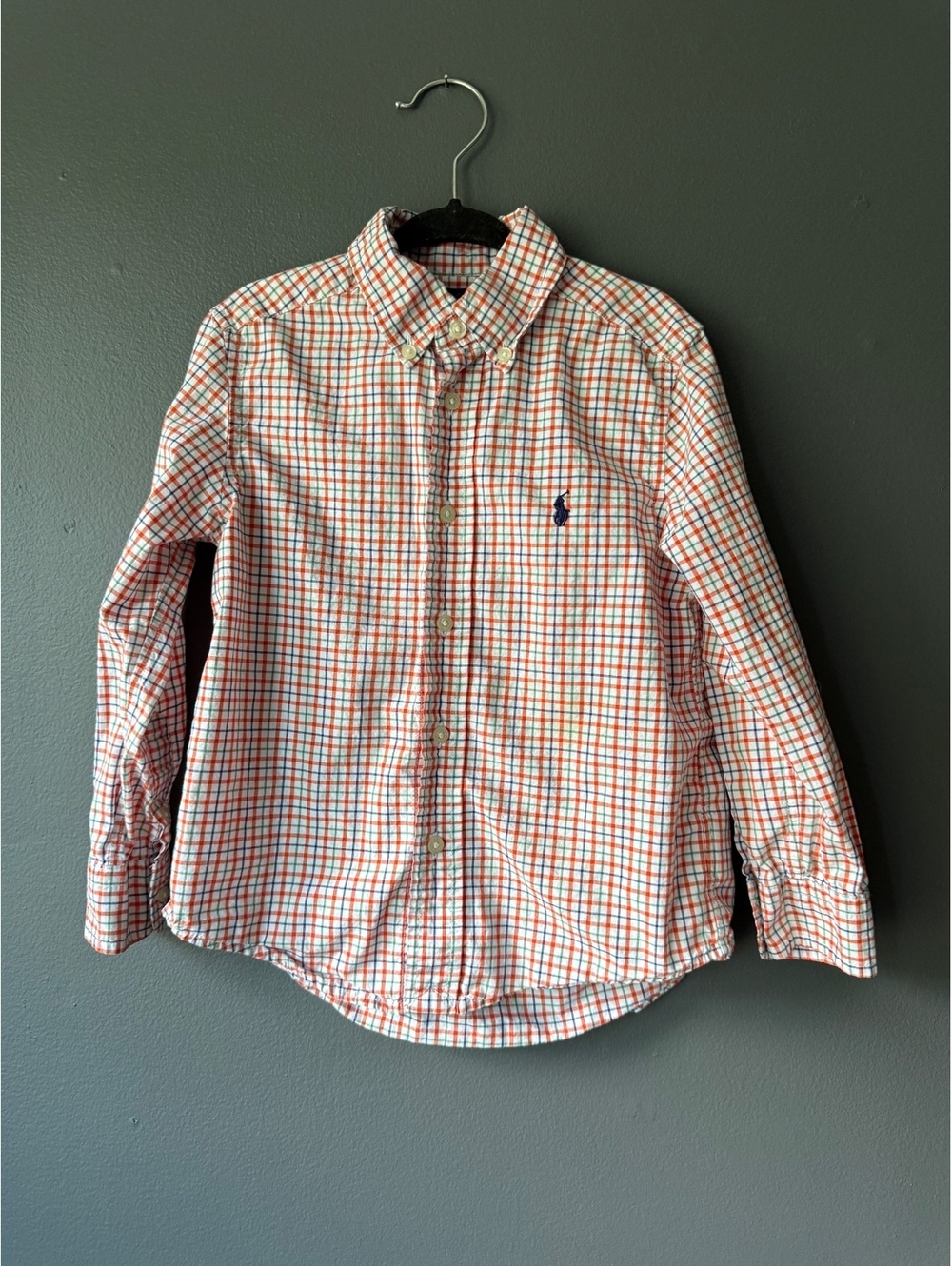 Ralph Lauren Boys' 4/4T Button-Down Plaid Shirt